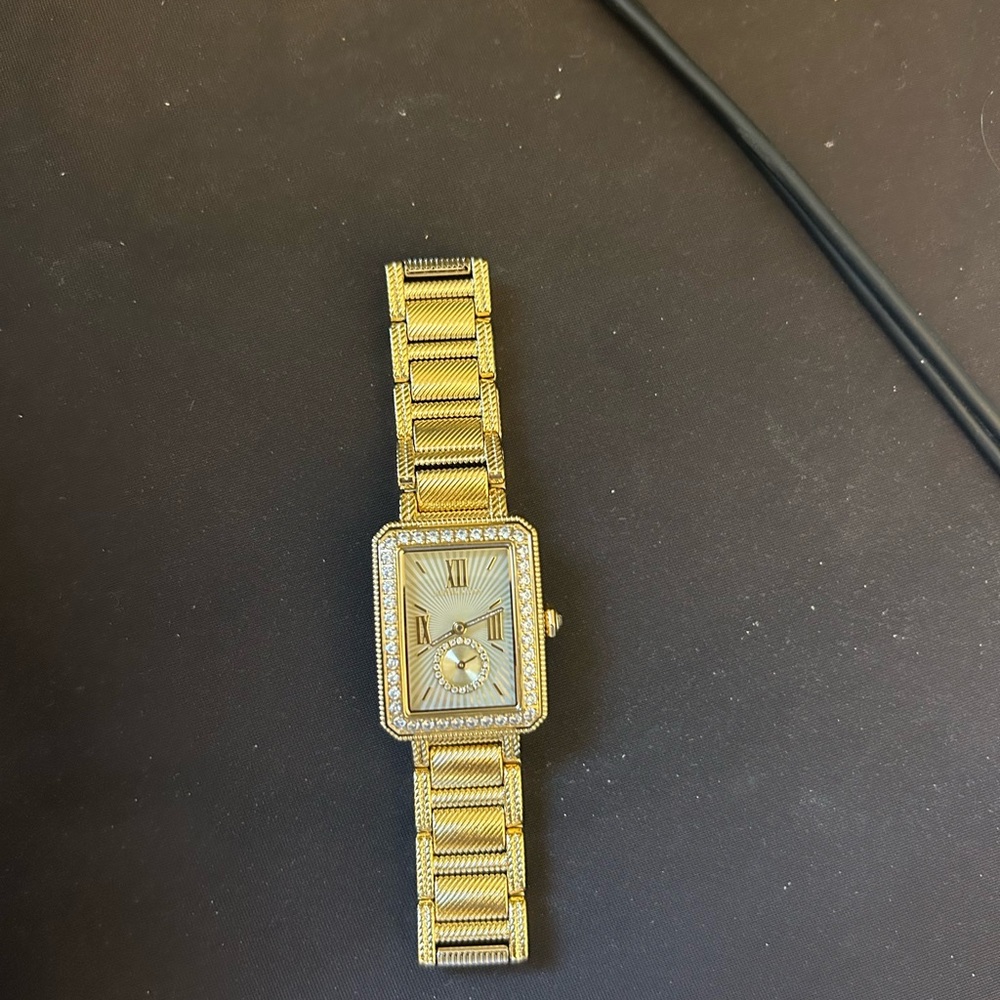Judith Ripka Gold Women's Watch with Silver Accents